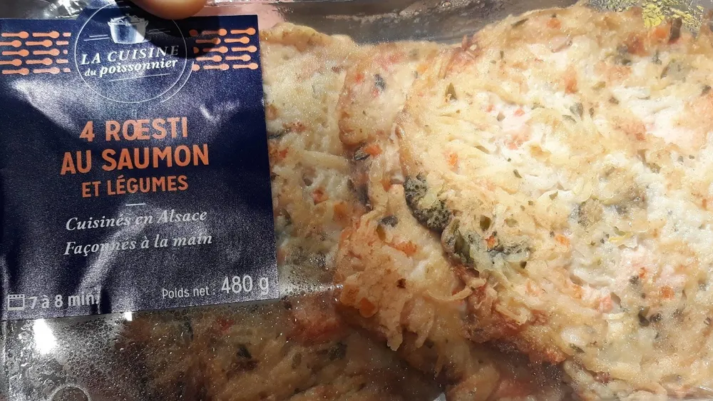 Roesti au saumon et légumes