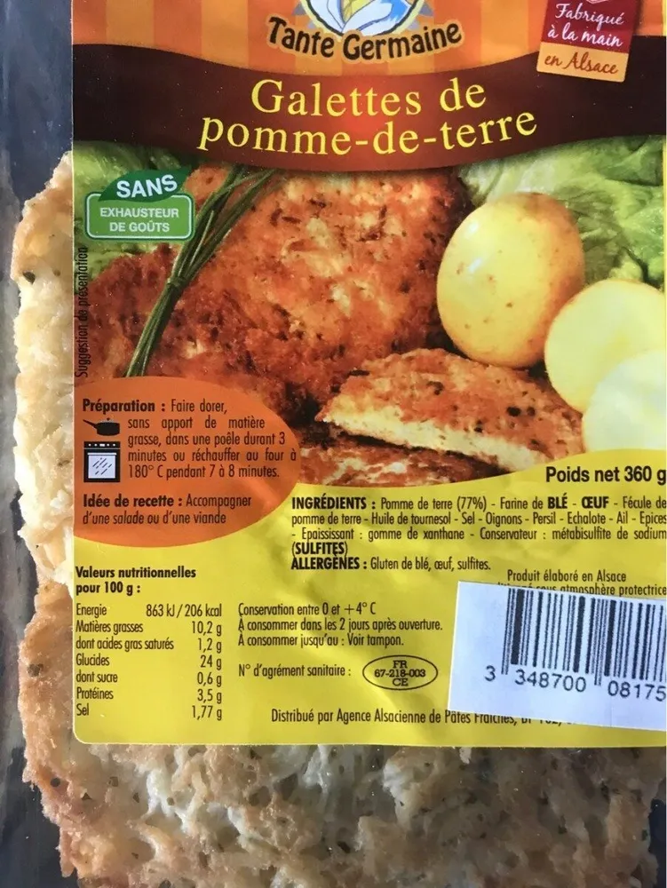 Galettes de pomme de terre