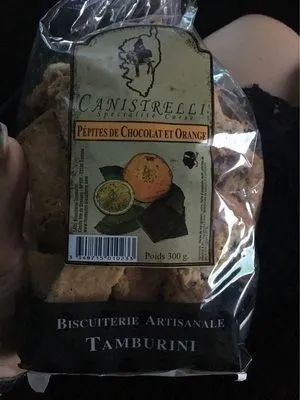 Canistrelli pepites de chocolat et orange