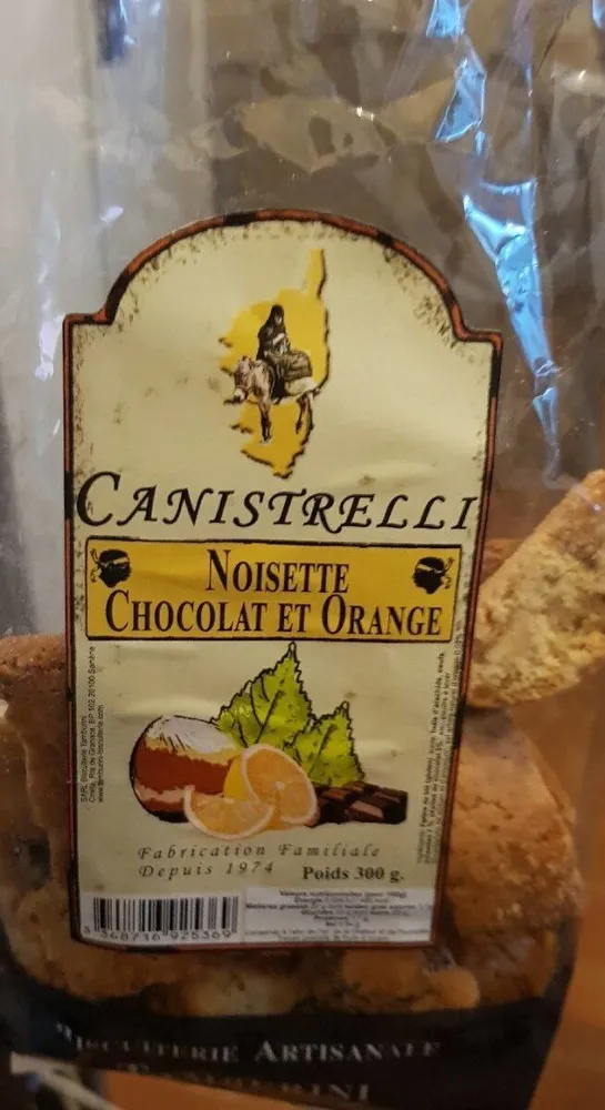 Canistrelli noisette chocolat et orange
