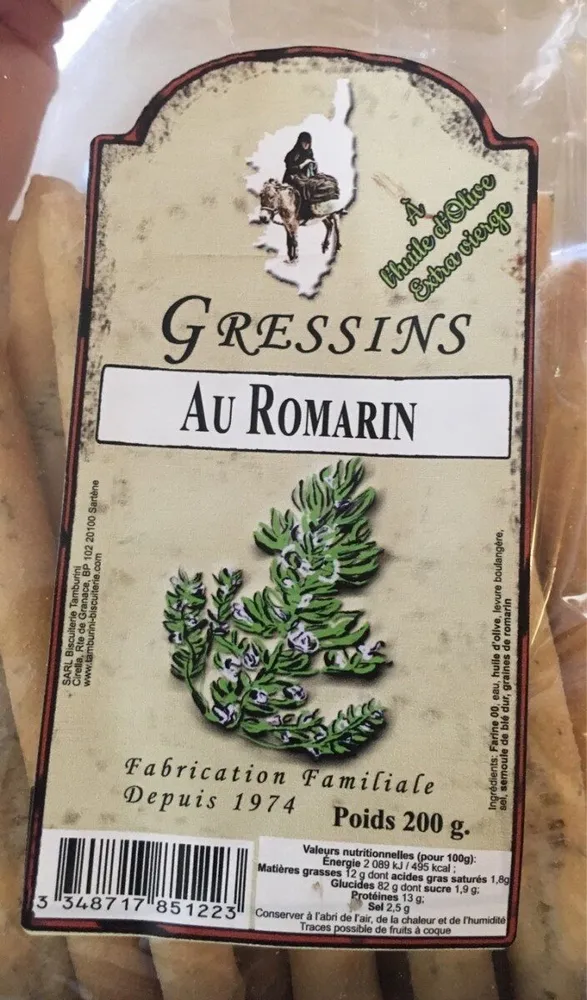 Gressins au romarin