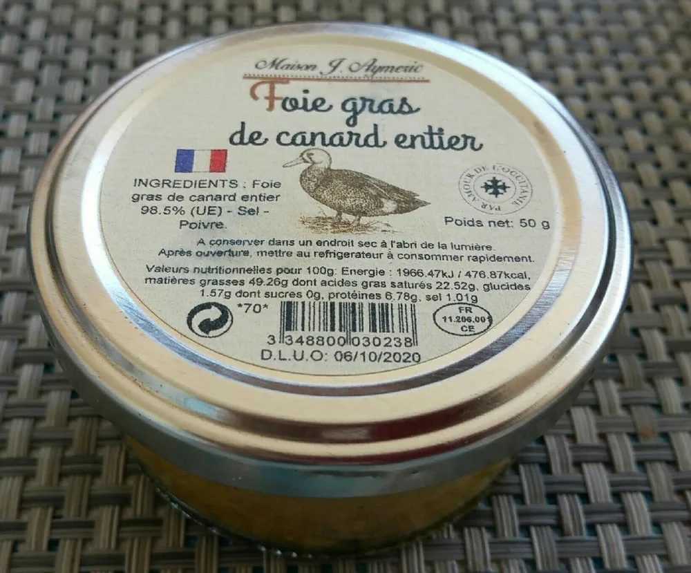 Foie gras de canard entier