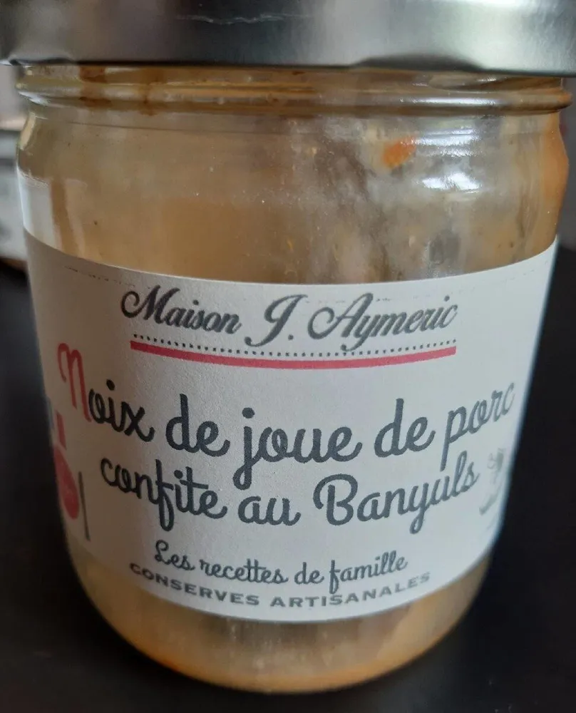 Noix de joue de porc confite au Banyuls