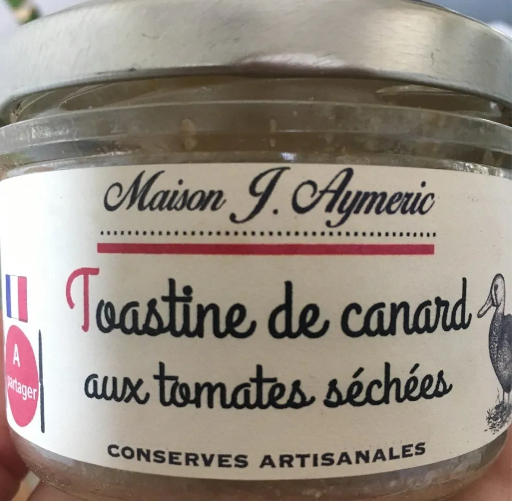 Toastine de canard aux tomates séchées
