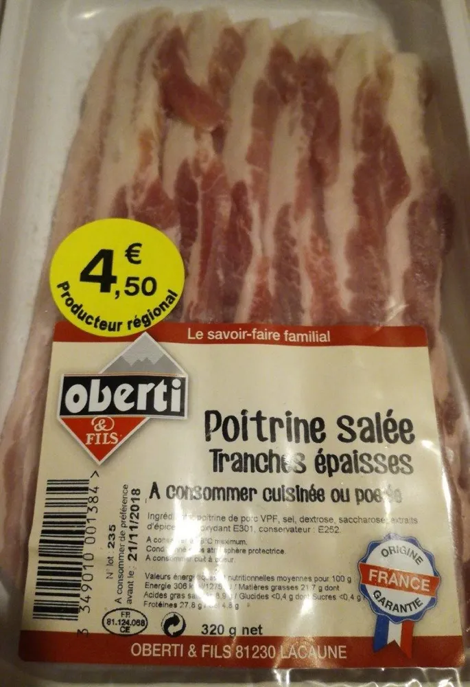 Poitrine salée