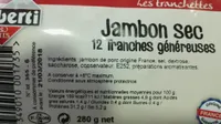 Jambon sec 12 tranches généreuses