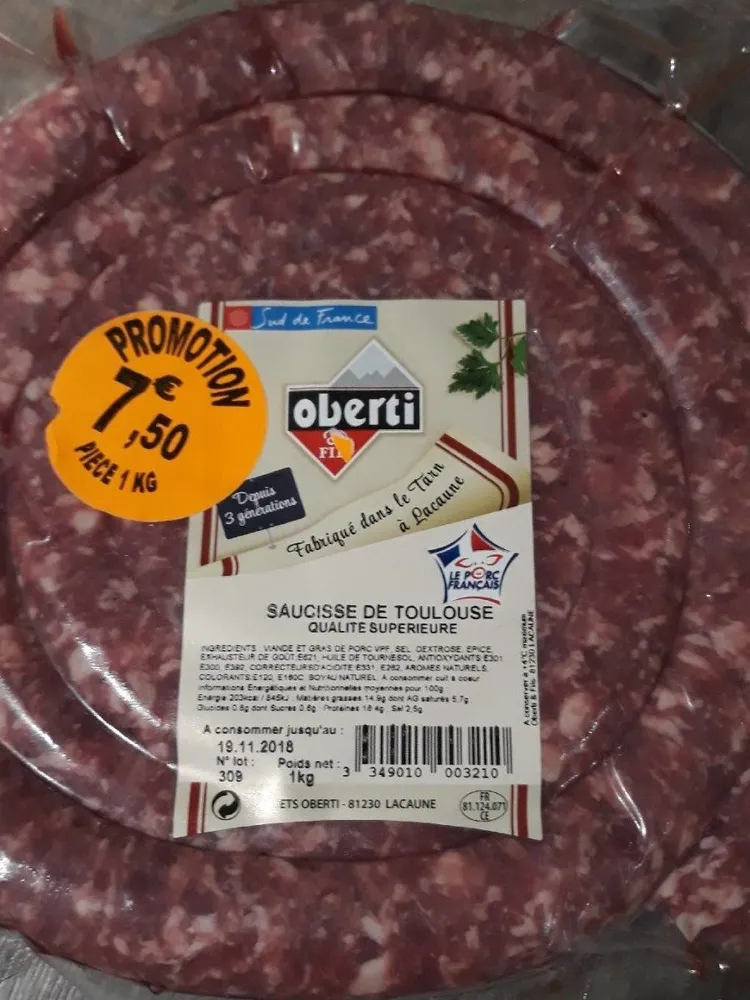 Saucisse de toulouse