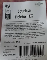 Saucisse fraîche
