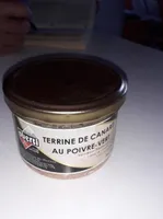 Terrine canard poivre vert