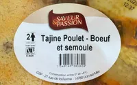 Tajine Poulet Boeuf et semoule