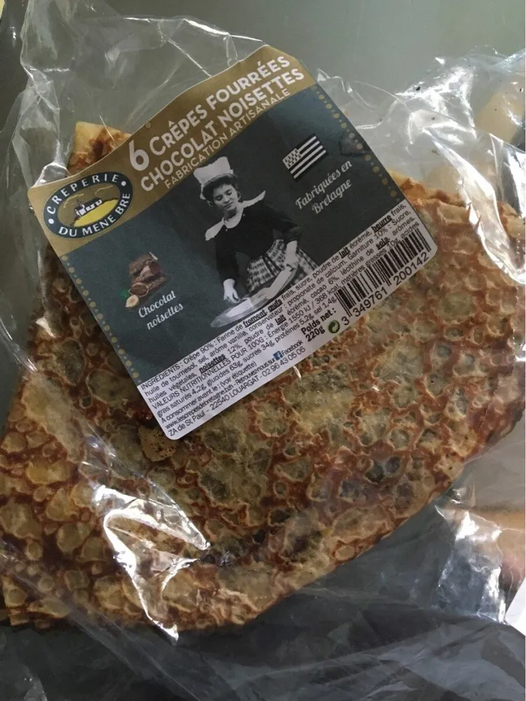 Crêpes fourrées chocolat noisettes