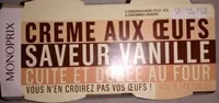 Crèmes aux œufs saveur vanille