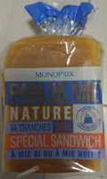 Pain de mie nature