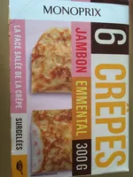 Crêpes jambon et emmental, surgelées