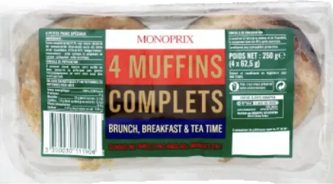 4 muffins complet