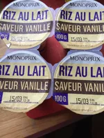 Riz au lait saveur vanille