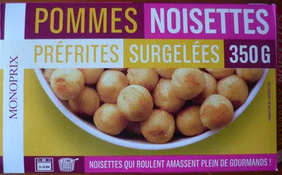 Pommes noisettes préfrites surgelées