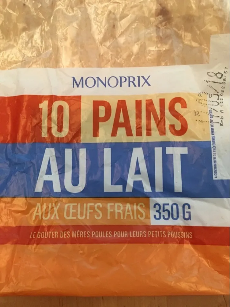 10 Pains au lait aux œufs frais