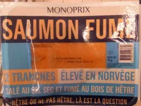 Saumon Atlantique, fumé au bois de hêtre et salé au sel sec