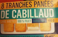 tranches panees de cabillaud