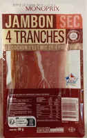 Jambon sec salé au sel sec affiné 7 mois