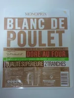 Blanc de poulet doré au four