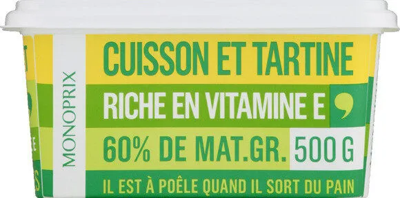 Margarine cuisson et tartine 60% MG