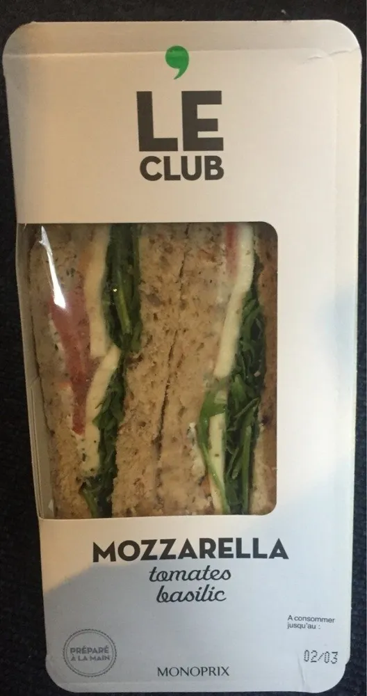 Sandwich Triangle Tomate Basilic Mozzarella