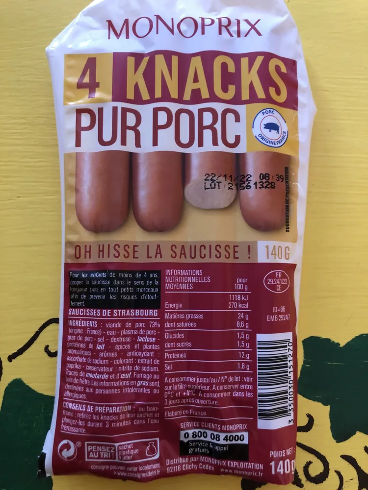 Knacks pur porc