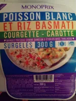 Poisson blanc et riz basmati courgette carotte