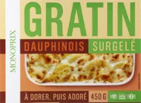 Gratin dauphinois, à la crème fraîche, surgelé