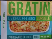Gratin de choux-fleurs surgelé