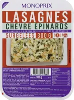 Lasagnes chèvre épinards