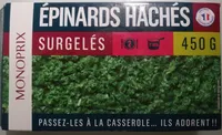 Épinards hachés surgelés