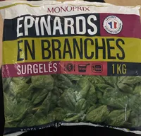 Épinards en branches surgelés