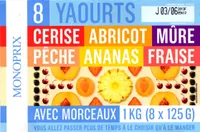 8 Yaourts aux fruits avec morceaux