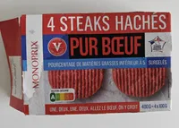 4 steaks hachés pur boeuf