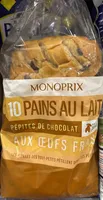 10 pains au lait aux pépites de chocolat au lait