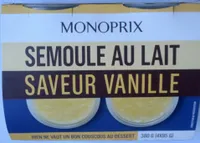 Semoule au lait saveur vanille