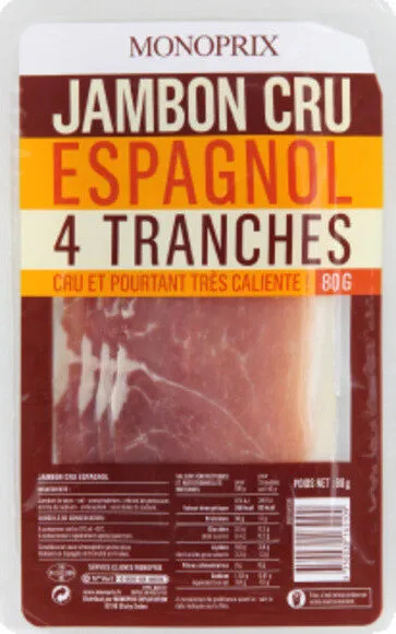 Jambon sec espagnol