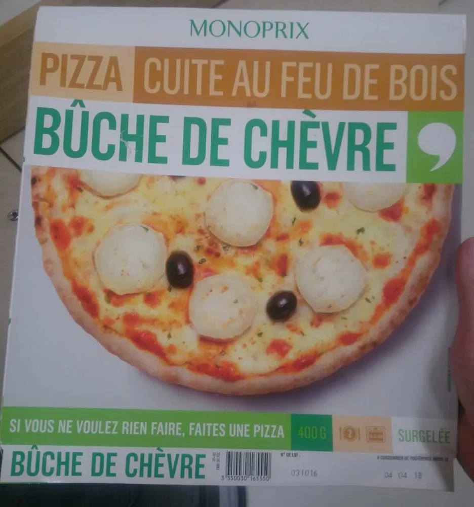 Pizza cuite au feu de bois Bûche de Chèvre