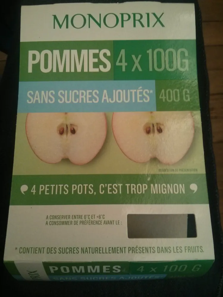 Purée de pommes sans sucres ajoutés