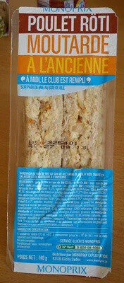 Sandwich Poulet Rôti Moutarde à l'ancienne Monoprix