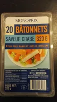 Bâtonnets de surimi, saveur crabe