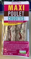 Maxi Poulet Crudités sur pain de mie complet