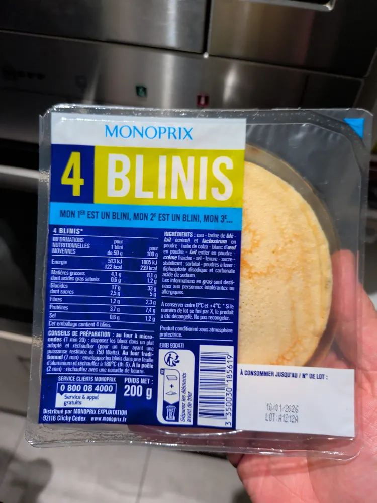 4 blinis