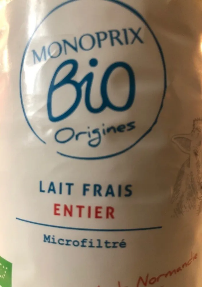 Lait frais entier Microfiltré Bio
