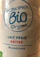 Lait frais entier Microfiltré Bio