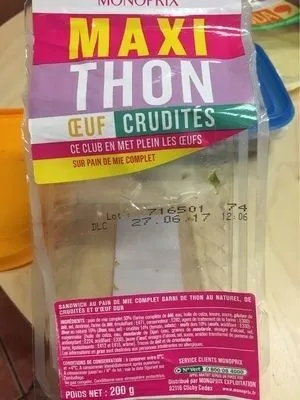 Thon Crudités