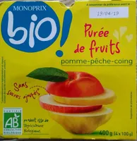 Purée de fruit pomme-pêche-coing